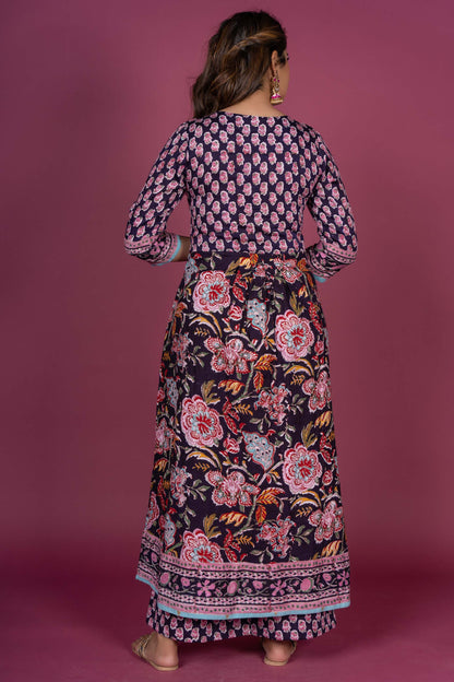 Limo Black Block Printed Kurta KS389