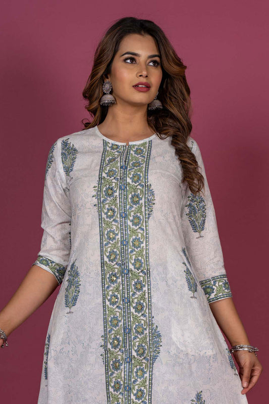 Designer Block Printed Kurta -KS425