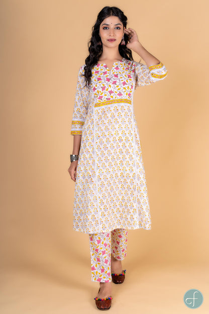 Cotton Candy Block Printed Kurta - KS124