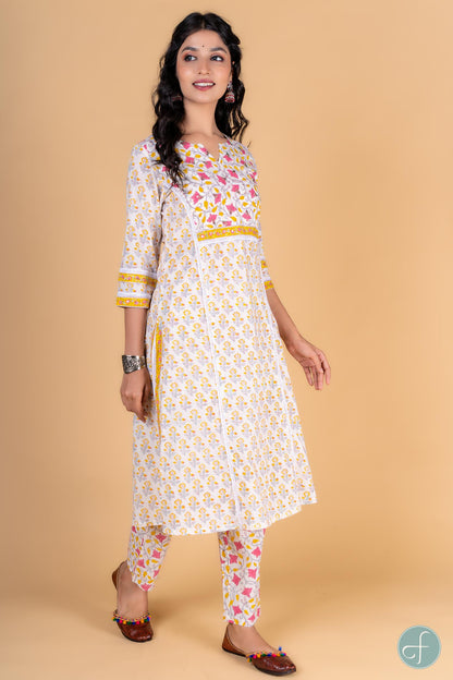 Cotton Candy Block Printed Kurta - KS124