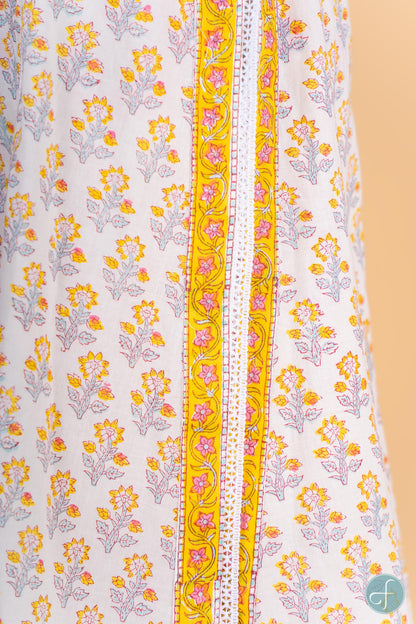 Cotton Candy Block Printed Kurta - KS124