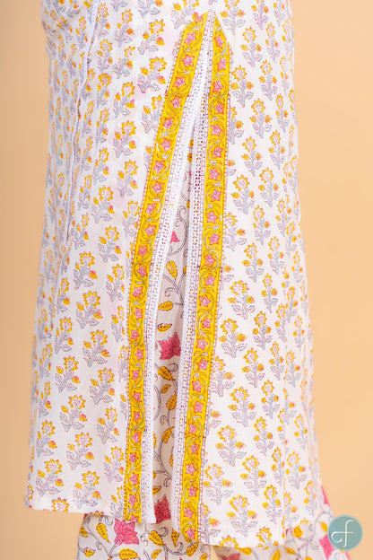 Cotton Candy Block Printed Kurta - KS124