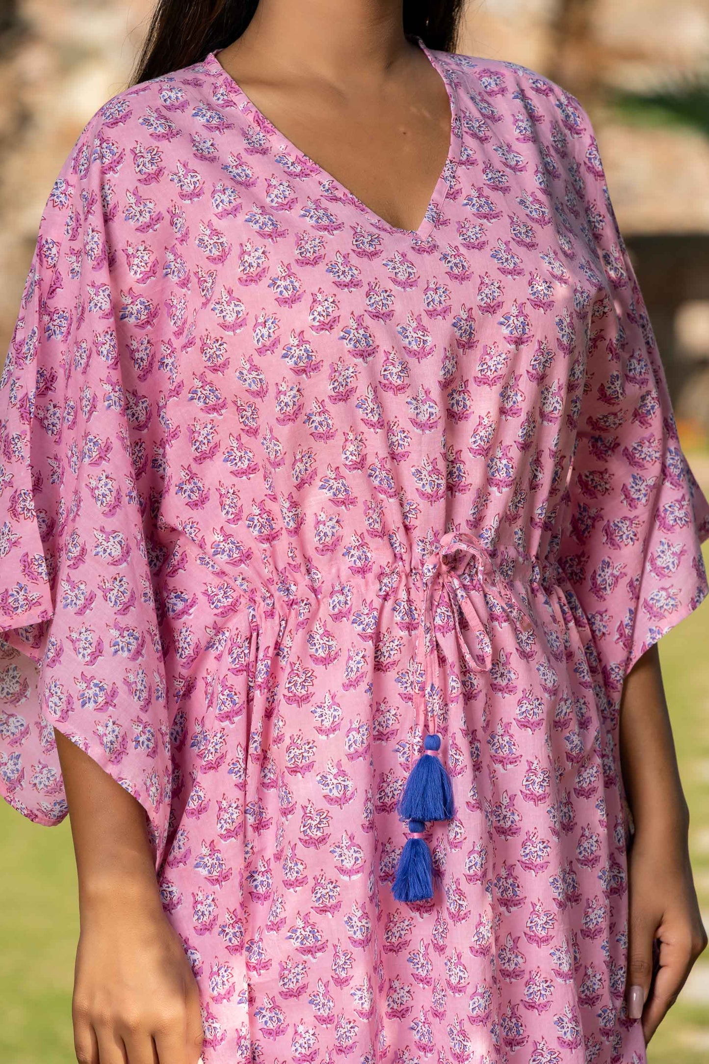 PRETTY PINK PRINTED KAFTAN-NVK362