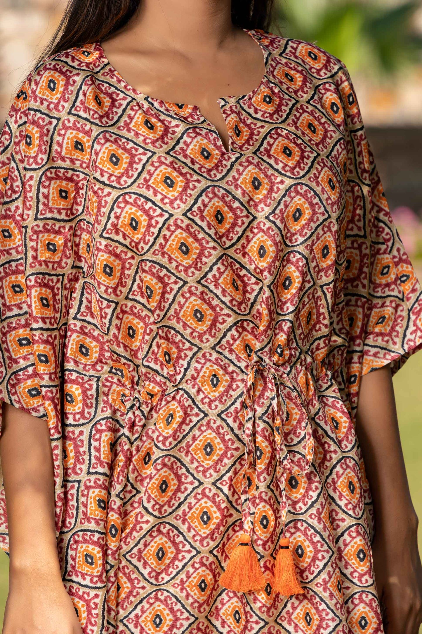 GEOMETRIC PRINTED KAFTAN-NVK363