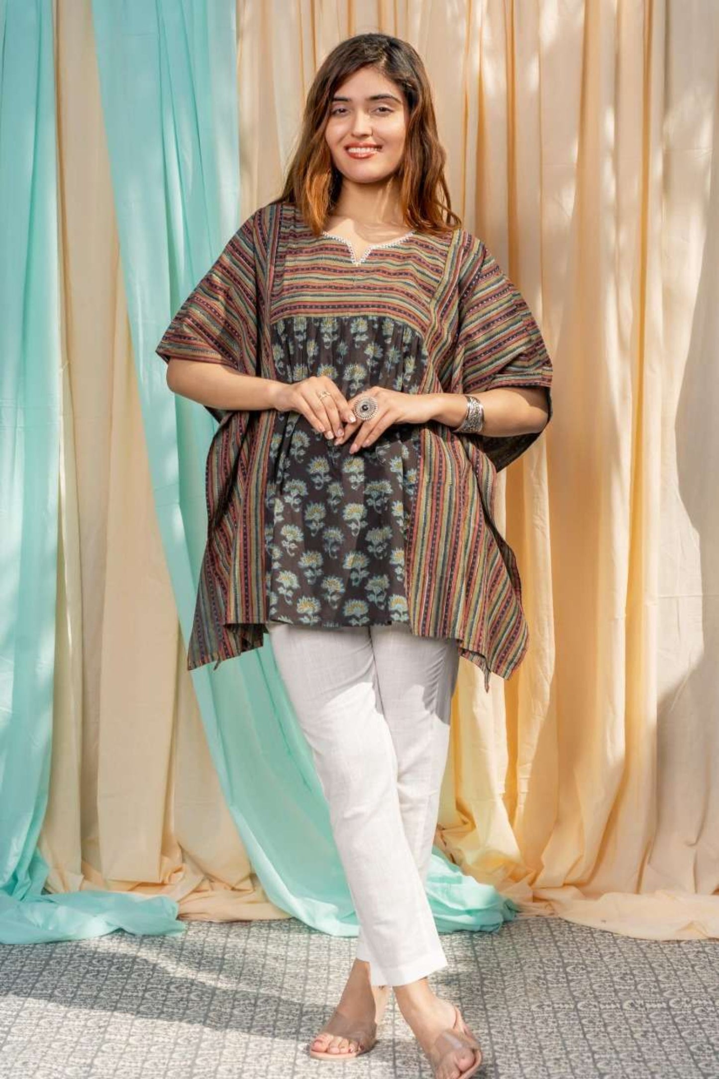 BAGRU SHORT KAFTAN TOP-NVK443