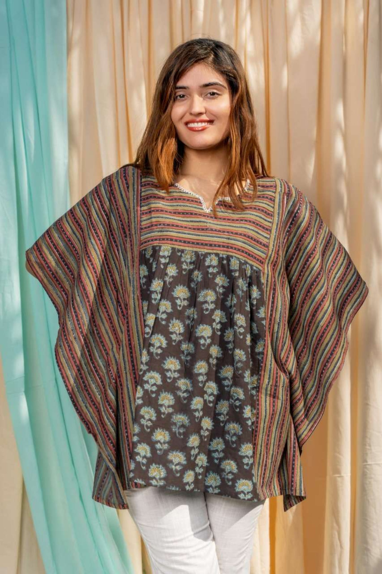 BAGRU SHORT KAFTAN TOP-NVK443