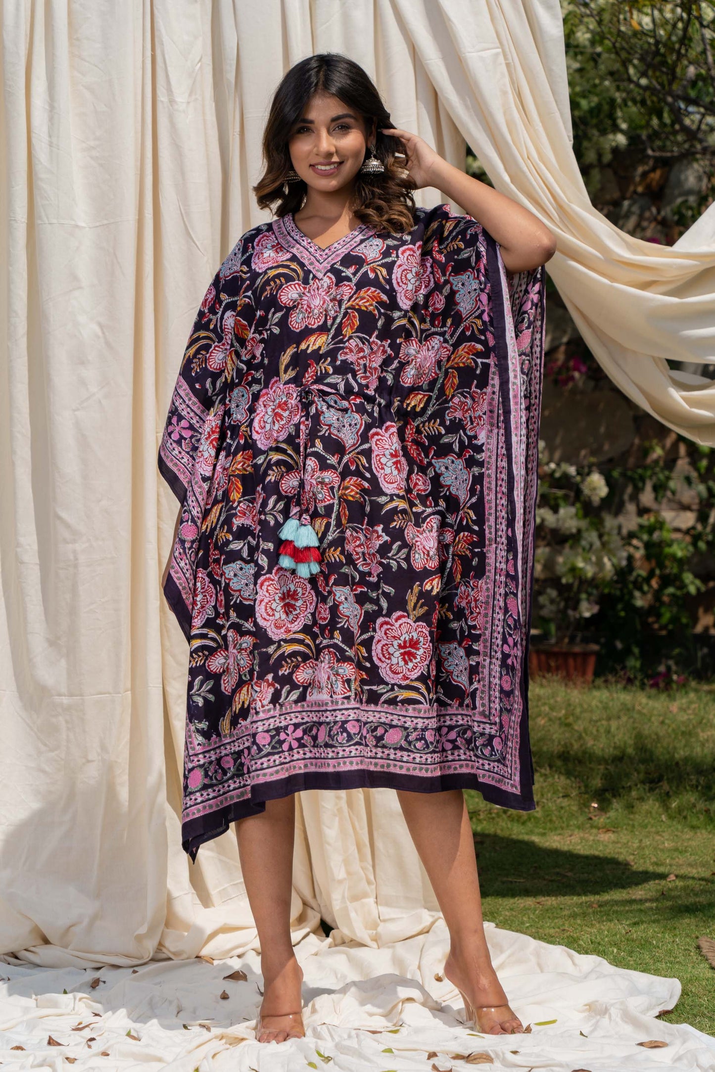 BEAN BLACK BLOCK PRINT KAFTAN-NVK278