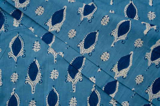 BLUE WHITE PRINTED FABRIC-HF6050