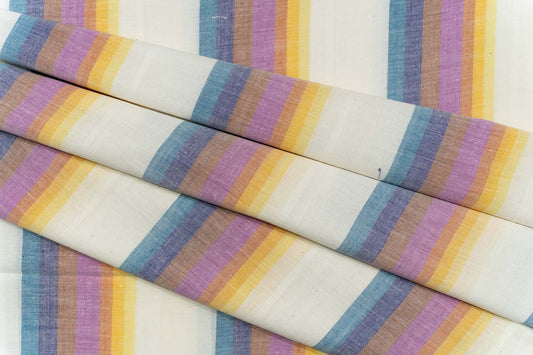 MULTICOLOR STRIPES KHARI COTTON FABRIC-HF5265