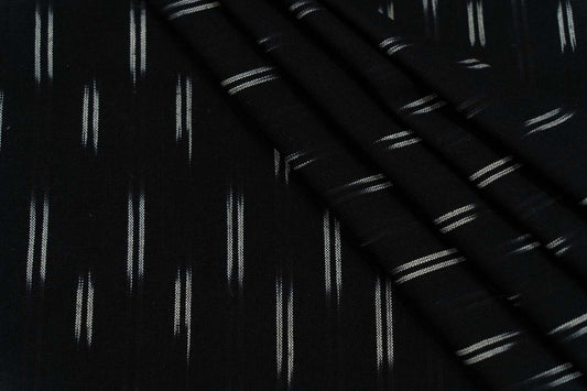 BLACK AND WHITE IKAT FABRIC-HF5253