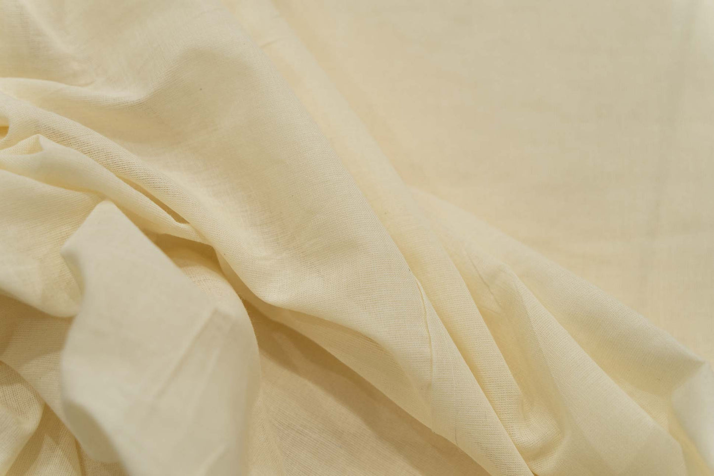 CREAM SOLID MULMUL COTTON FABRIC-HF5269