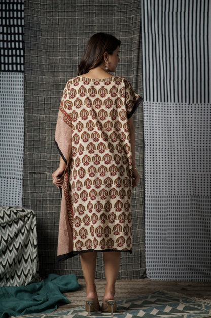 Bagru Floral Kaftan-NVK507