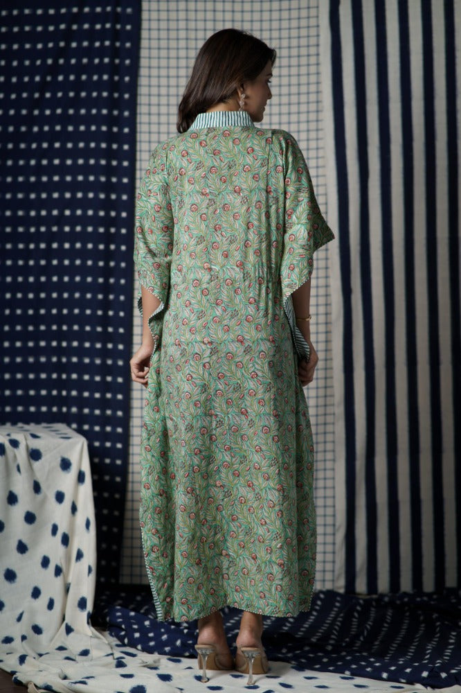 Green Summer Kaftan-NVK500