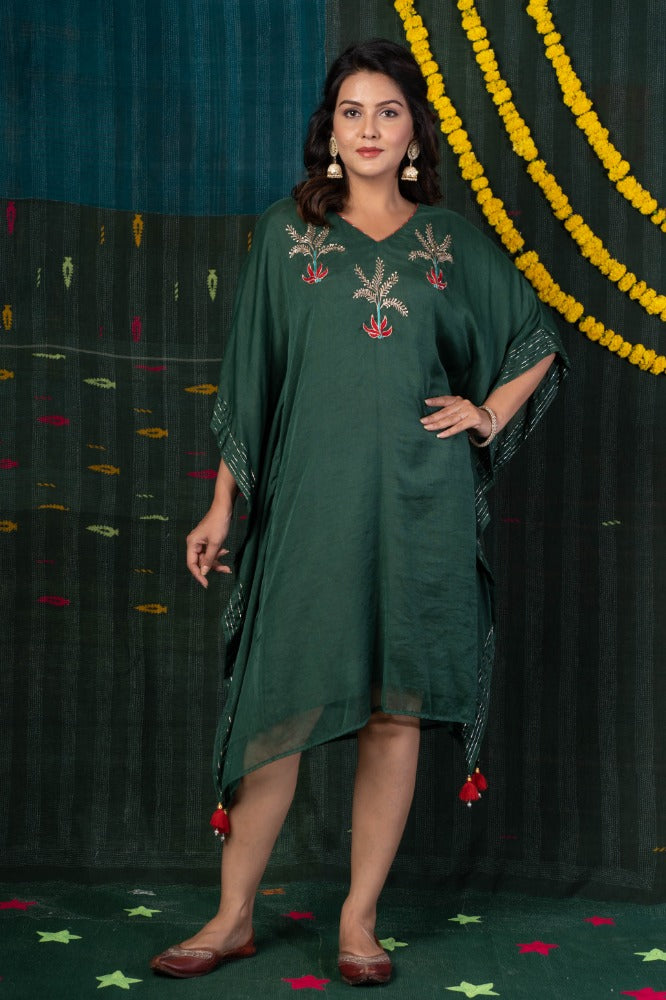 GREEN CHINON ZARI KAFTAN-NVK513