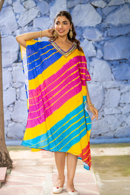 MULTICOLOR LEHARIYA KAFTAN-NVK431