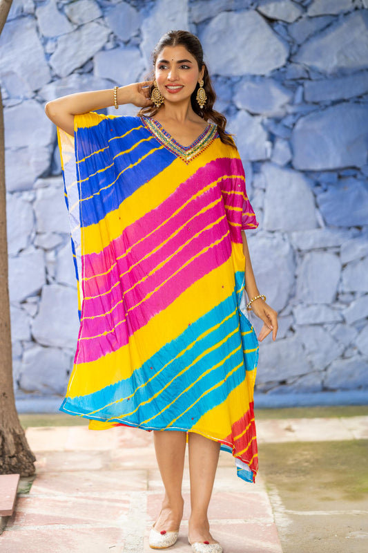 MULTICOLOR LEHARIYA KAFTAN-NVK431