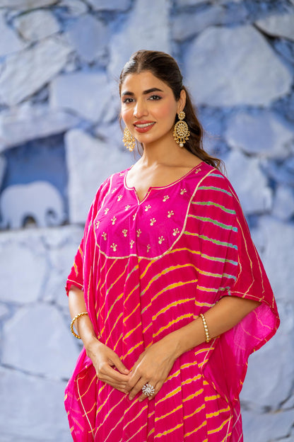 PINK LEHARIYA KAFTAN-NVK433