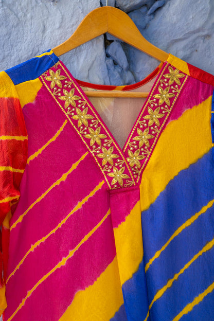MULTICOLOR LEHARIYA 2 PIECE SET-NVKS706