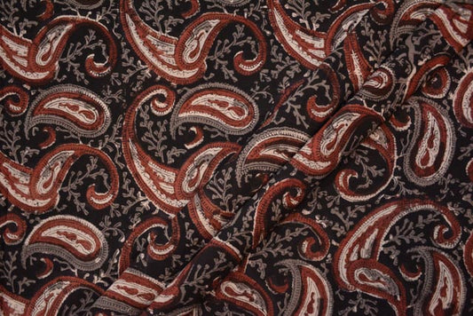 BAGRU PAISLEY BLOCK PRINT FABRIC-HF1396