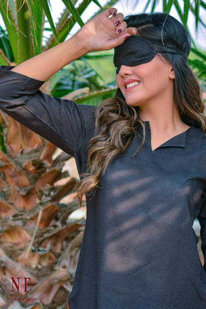 JET BLACK MODAL NIGHT SUIT-NS41