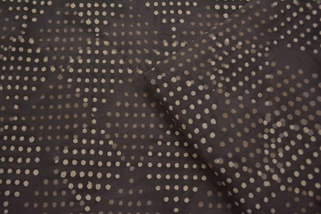 KASHISH GREY DIAMOND DOT BLOCK PRINTED COTTON FABRIC-HF3118