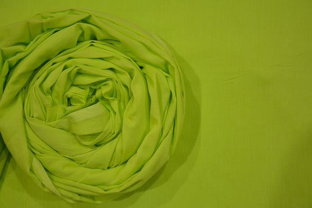 NEON GREEN MULMUL/VOILE COTTON FABRIC-HF3441