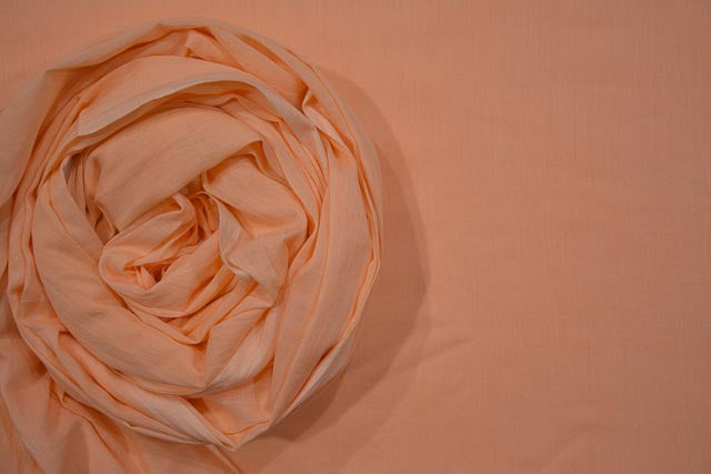 PEACH PARFAIT MULMUL/VOILE COTTON FABRIC-HF3440