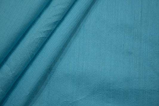 SKY BLUE HANDLOOM RAW SILK (DUPION) - HF3574