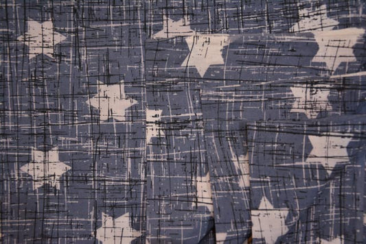 GREY STAR PRINTED INDIAN COTTON FABRIC-HF1777