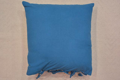 GREYISH GREEN GEOMETRICAL BLOCK PRINT CUSHION COVER-BC19
