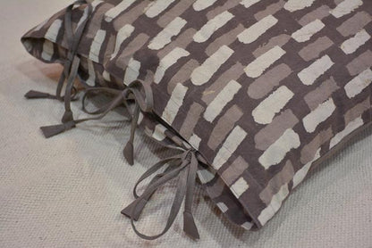 NATURAL DYE KASHISH GEOMETRIC BLOCK PRINT CUSHION COVER-BC22