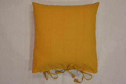 GREEN MUSTARD BLOCK PRINT CUSHION COVER-BC25