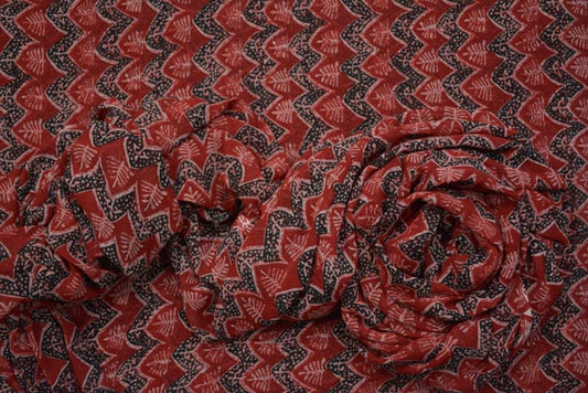 MAROON PRINTED GEORGETTE FABRIC ONLINE-HF2197