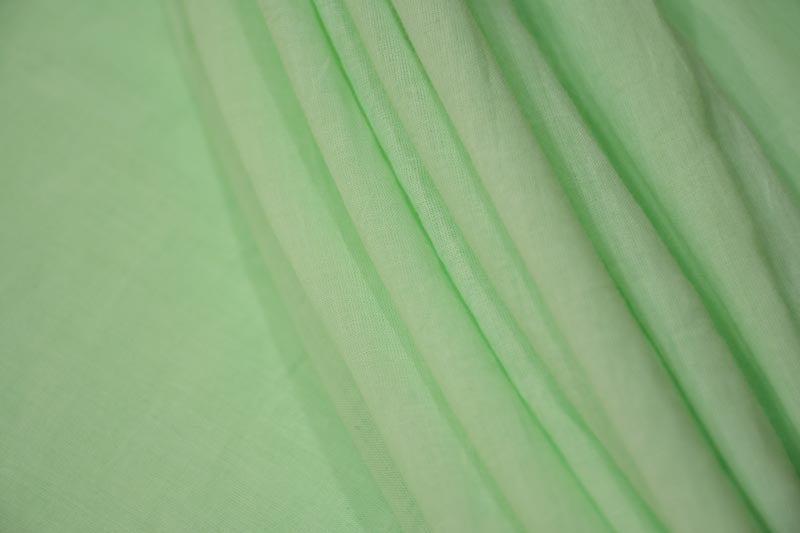 ASH GREEN COTTON MULMUL/VOILE FABRIC-HF4548