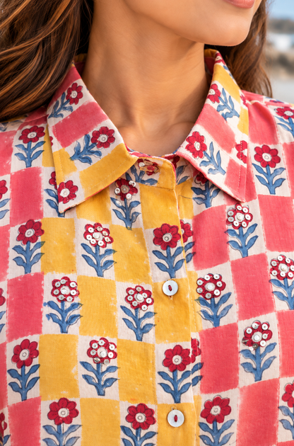 Bloom & Bop Cotton Twill Kaftan