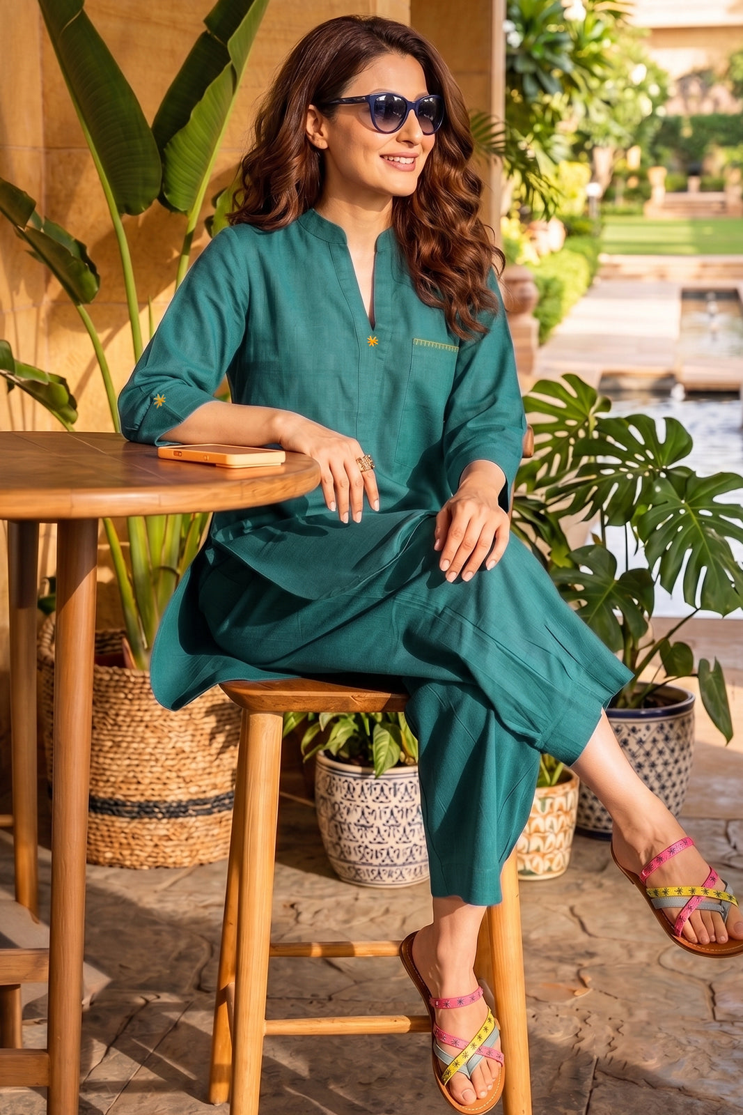 Go Green  Poplin Cotton Coord Set-NVCD53