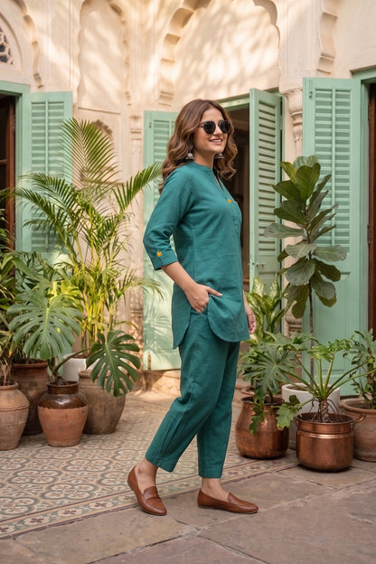 Go Green  Poplin Cotton Coord Set-NVCD53