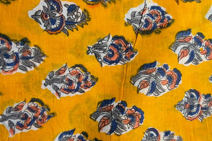 FLORAL HAND BLOCK PRINTED COTTON FABRIC-HF6451