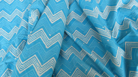 DESIGNER BLUE COTTON FABRIC -HF969