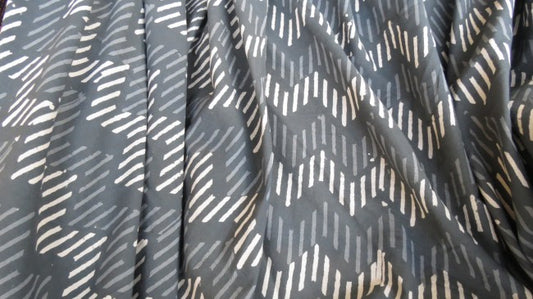 GREY STRIPED COTTON FABRIC -HF970