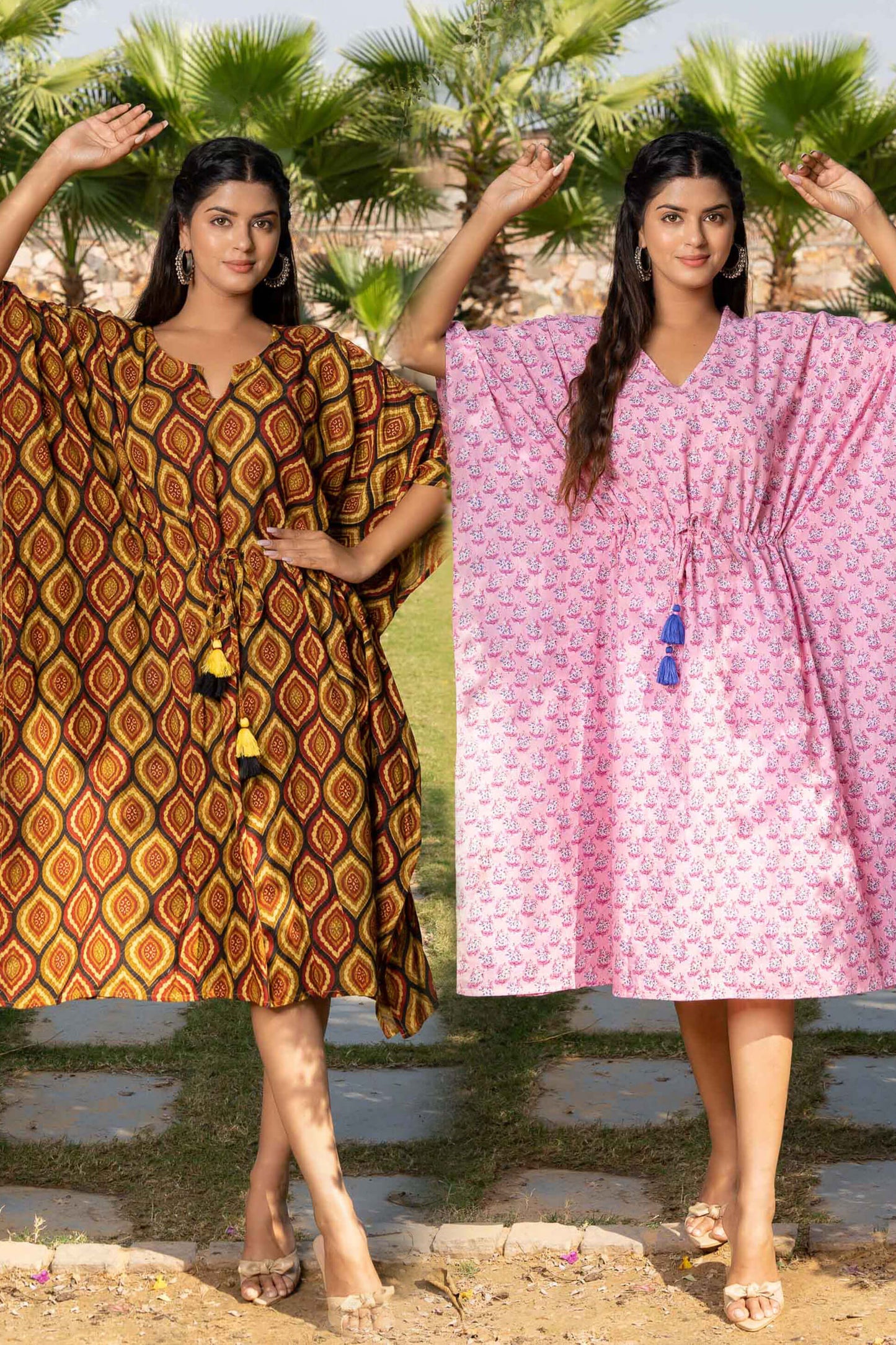 DESIGNER PRINTED KAFTAN COMBO SET-NVK382