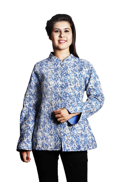 BEAUTIFUL BLUE WOMENS QUILTED JACKETS-J8