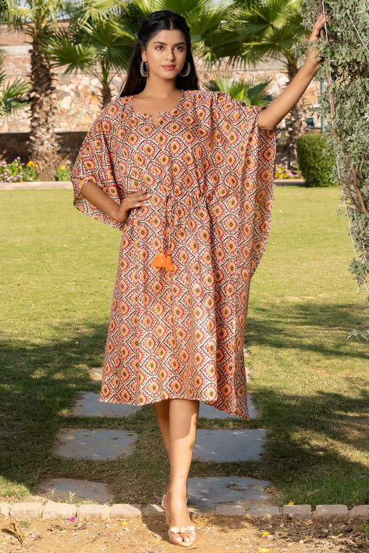 GEOMETRIC PRINTED KAFTAN-NVK363