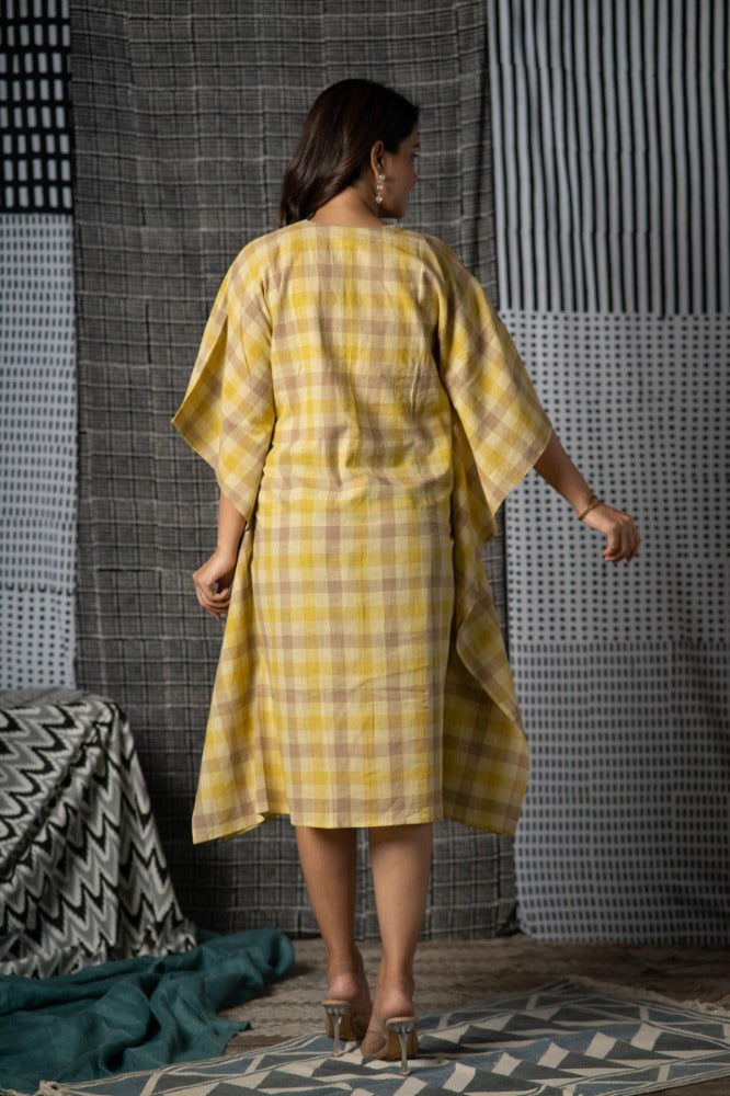 Checks Handloom Khari Kaftan-NVK471