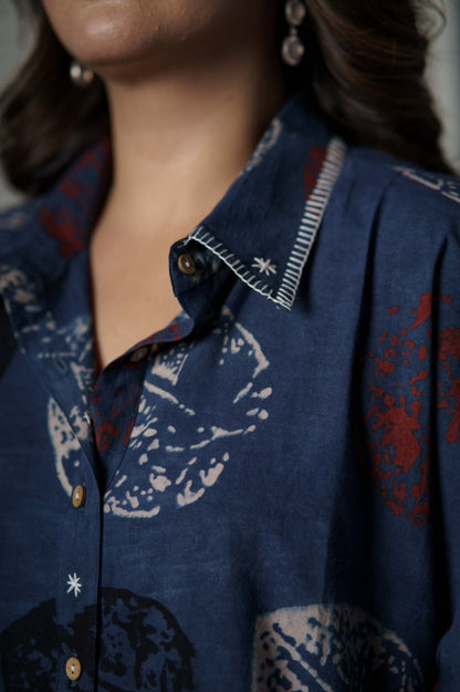 Ajrakh Kaftan Top-NVK494