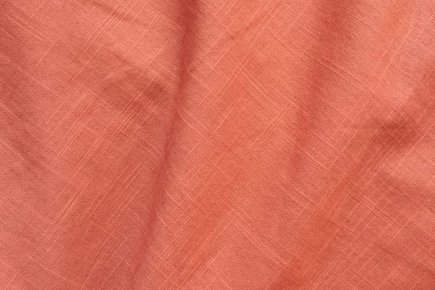 Orange Slub Cotton Material for Dressmaking, Craft & Decor Fabric HF6450