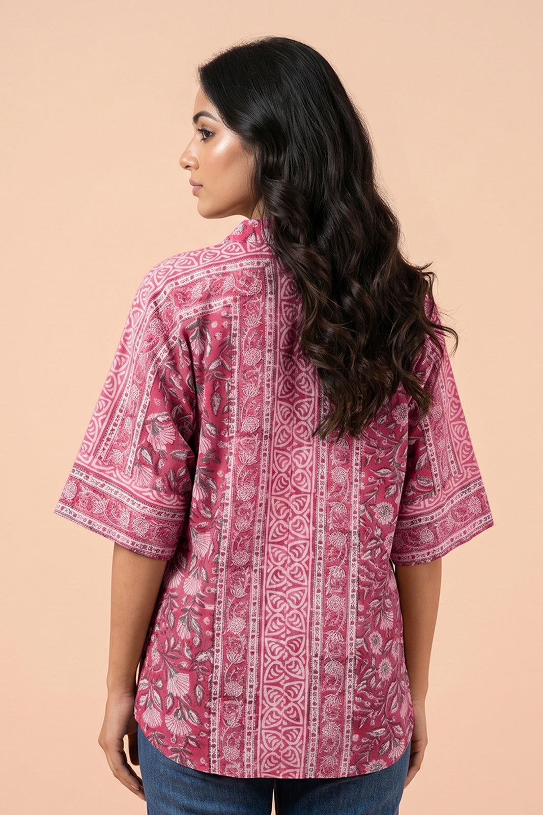 PINK FLORAL COTTON TOP