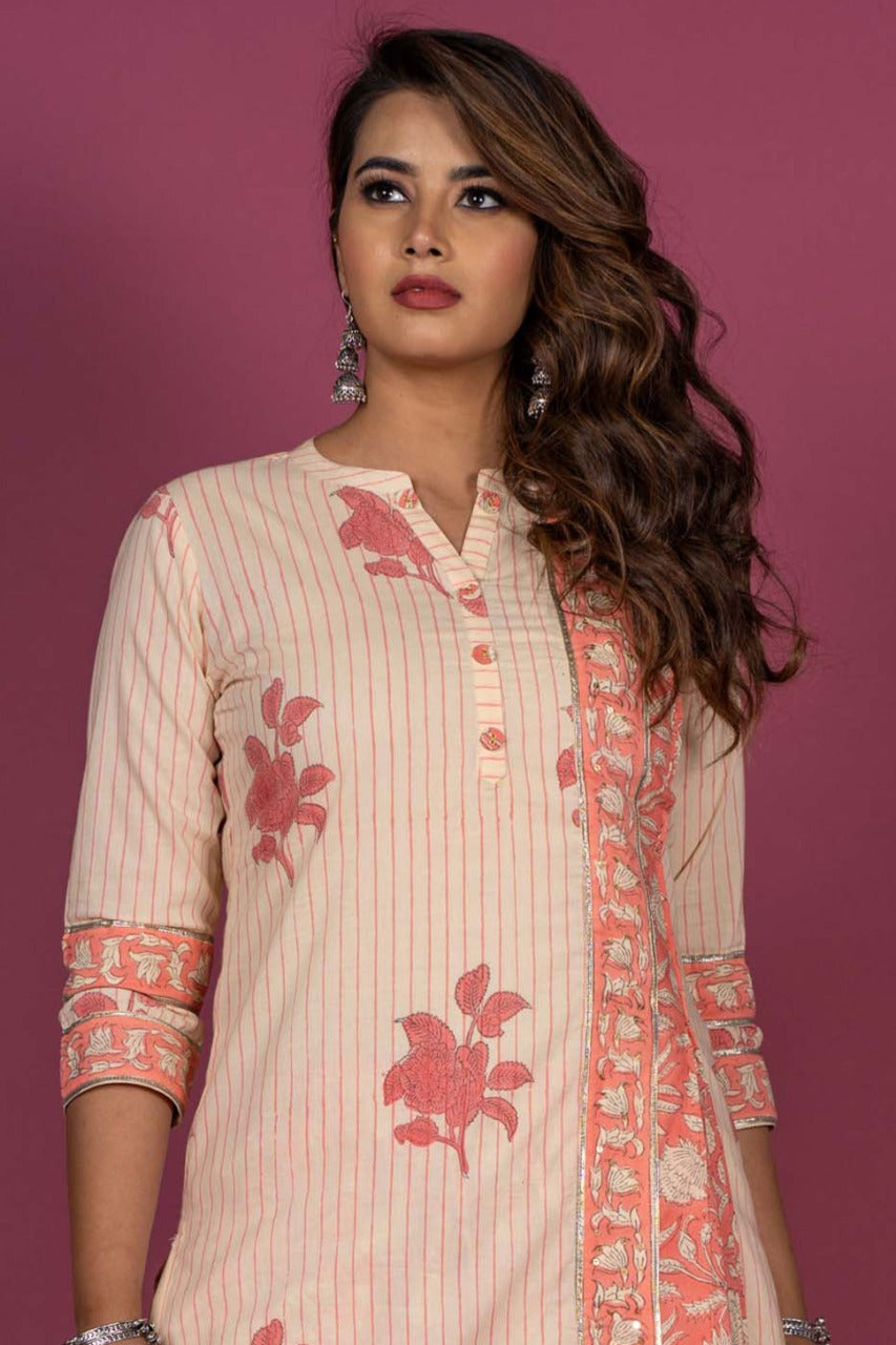 Butter Scotch Pink Kurta -KS361