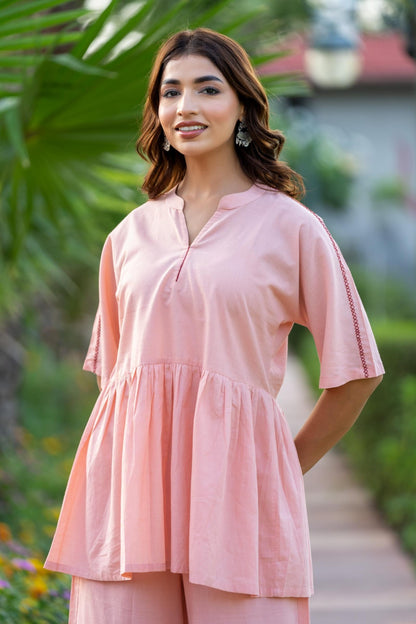 PEACH FROCK STYLE TOP-NFT131