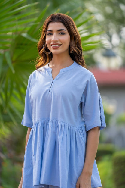 BLUE FROCK STYLE TOP-NFT135